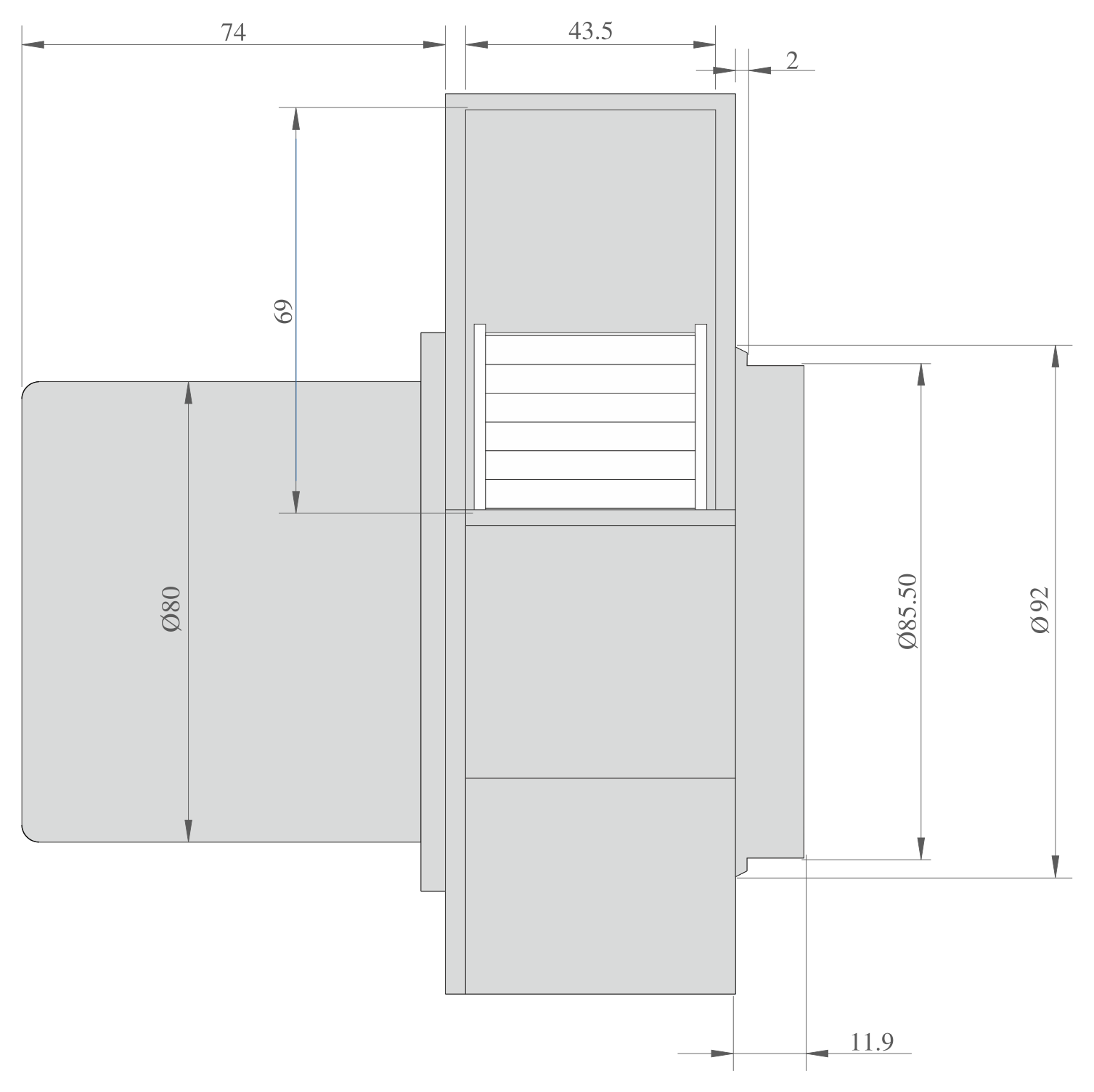 100-CFM-Centrifugal-Blower-Front-View