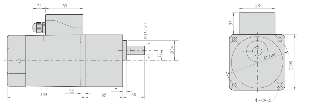 90watt-inductio-motor-Motor-Gearbox-With-Terminal-Box